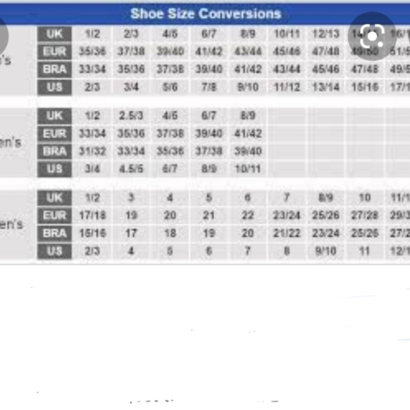 Mens Womens & youth shoe conversion chart!! - Picture 4 of 7